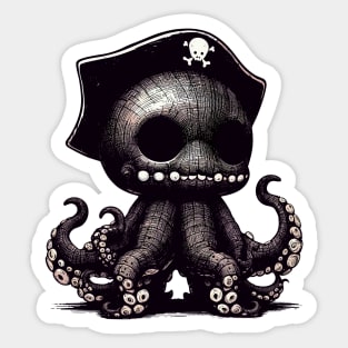 Spooky stuffed toy pirate kraken Sticker